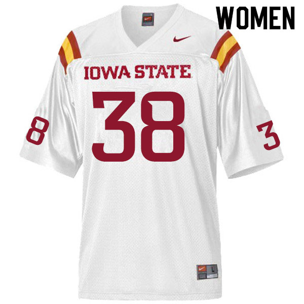 Women #38 Ar'Quel Smith Iowa State Cyclones College Football Jerseys Sale-White - Click Image to Close